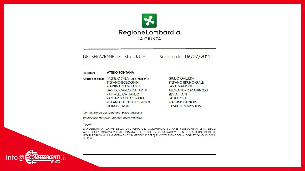 Concessioni commercio ambulante, Regione Lombardia approva i criteri per il rinnovo