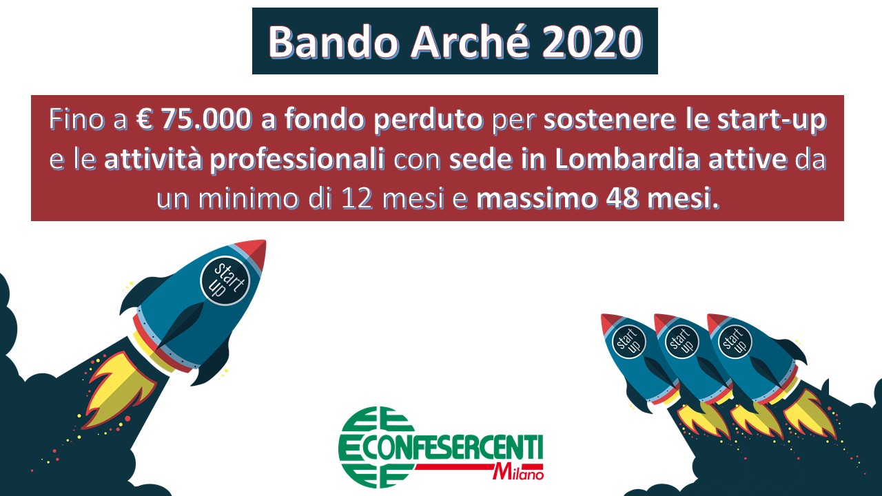 [BANDO CHIUSO] Regione Lombardia, Bando Archè 2020 per il sostegno delle MPMI con meno di 48 mesi