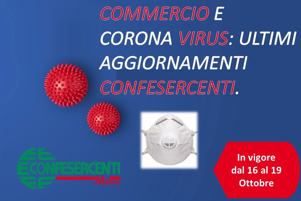 CoronaVirus, linee guida per attività economiche e produttive lombarde dal 16 al 19 Ottobre