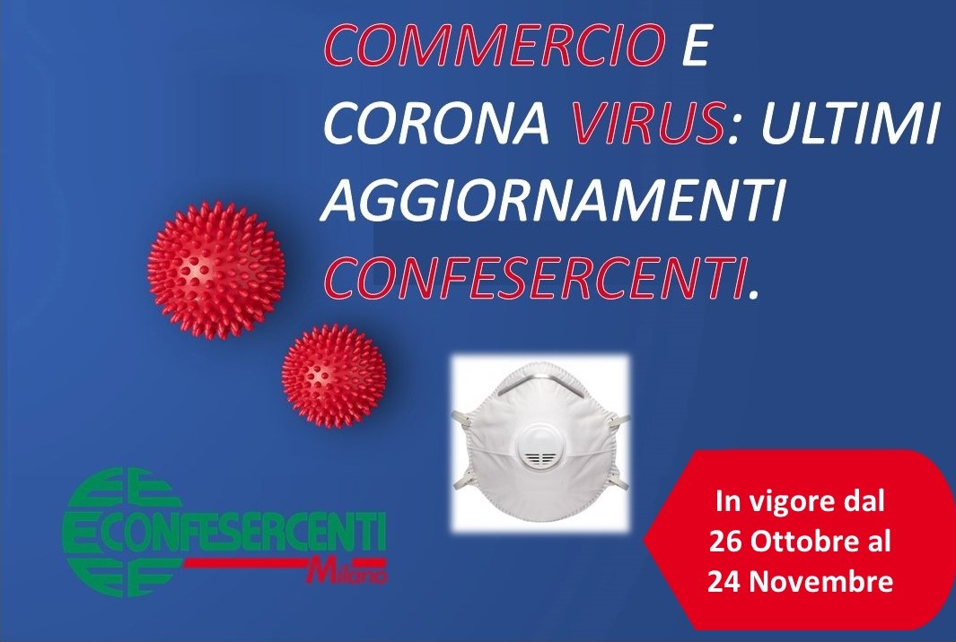 Emergenza CoronaVirus in Lombardia, nuovo DPCM in vigore dal 26 Ottobre al 24 Novembre