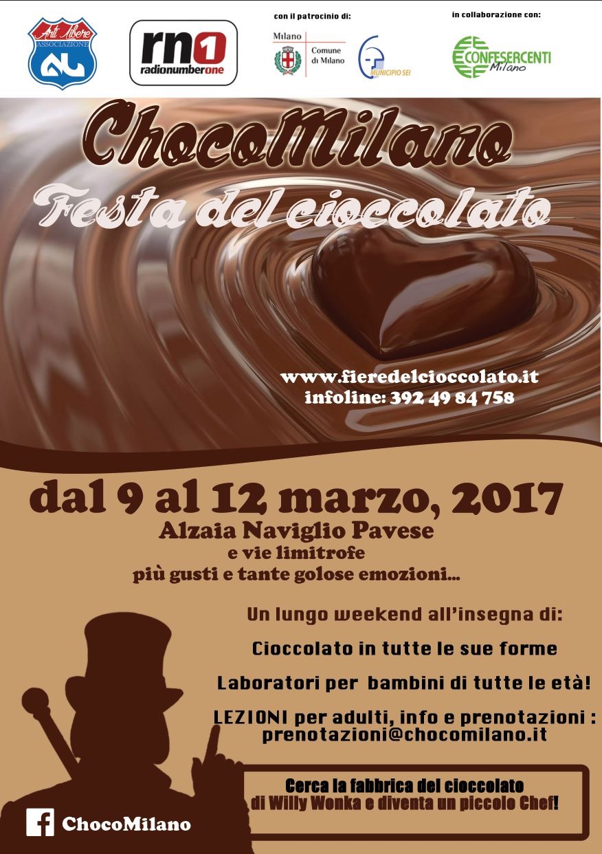 Festa del Cioccolato: dal 9 al 12 Marzo in Alzaia Naviglio Pavese