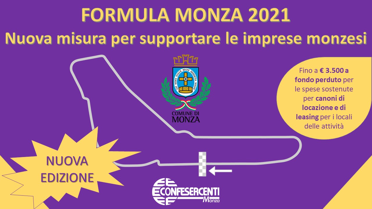 "Formula Monza", la nuova misura del Comune di Monza per supportare le Imprese del territorio