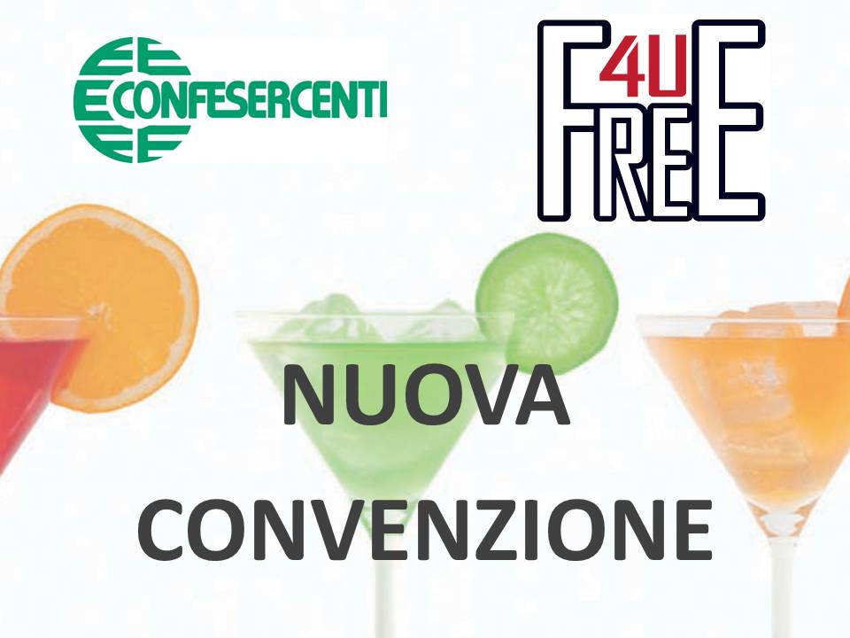 Convenzione Confesercenti Milano e Free4U: la prima app che consente di consumare e usufruire di servizi gratuitamente nei locali ed esercizi commerciali italiani.
