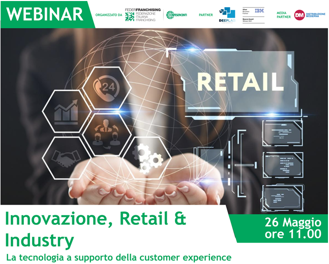 Webinar formativo "Innovazione, Retail, Industria" - martedì 26 maggio ore 11.00