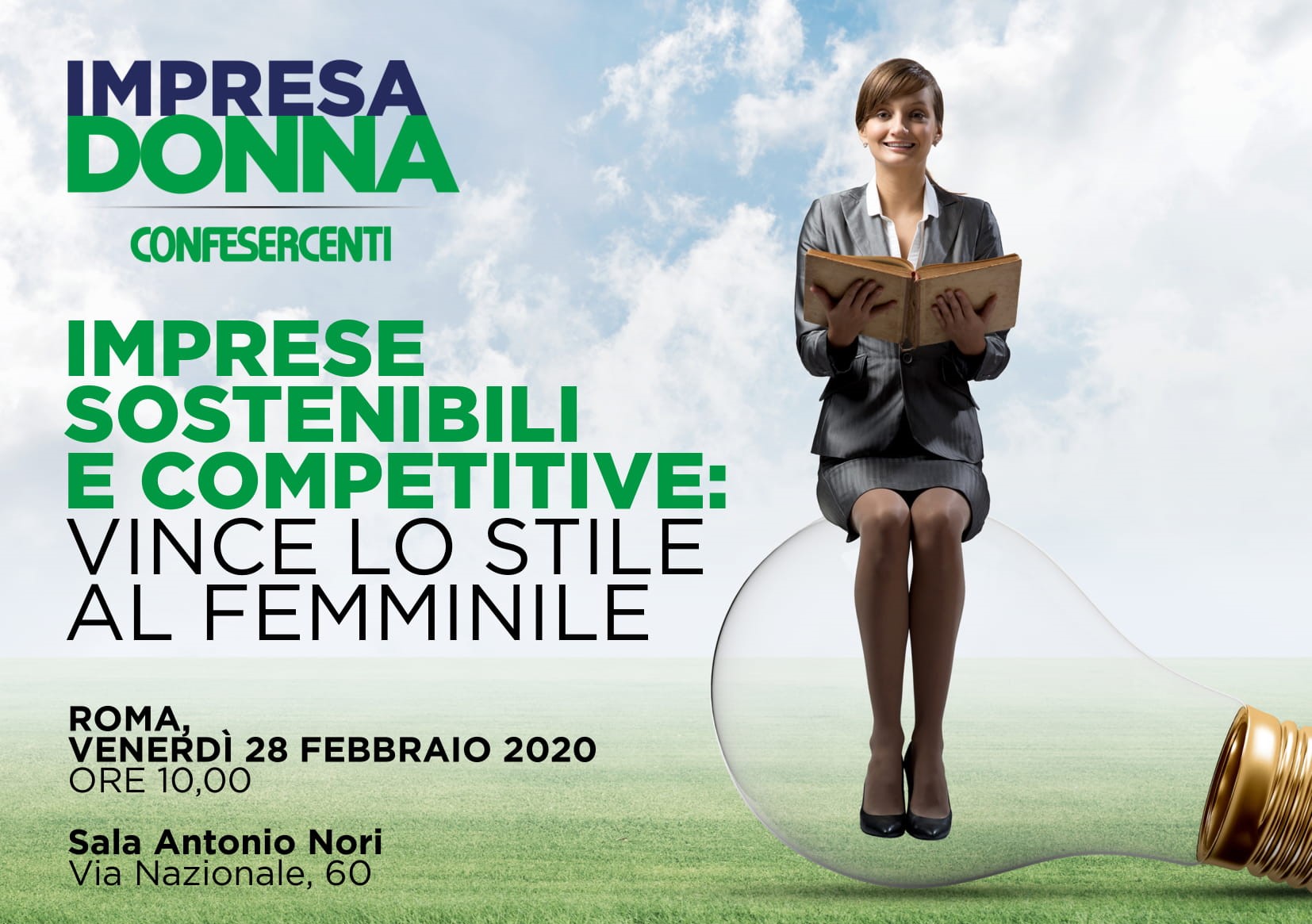 "Imprese sostenibili e competitive: vince lo stile al femminile" - Convegno il 28 Febbraio 2020 a Roma