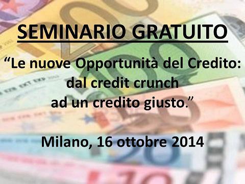 16 ottobre: Seminario gratuito sul credito