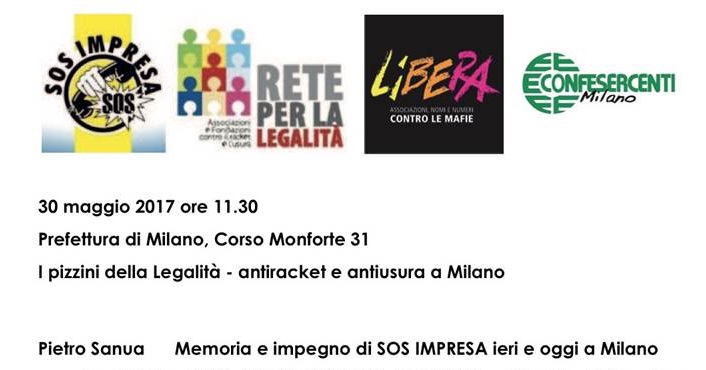 30 Maggio: SOS Impresa Milano in memoria di Pietro Sanua
