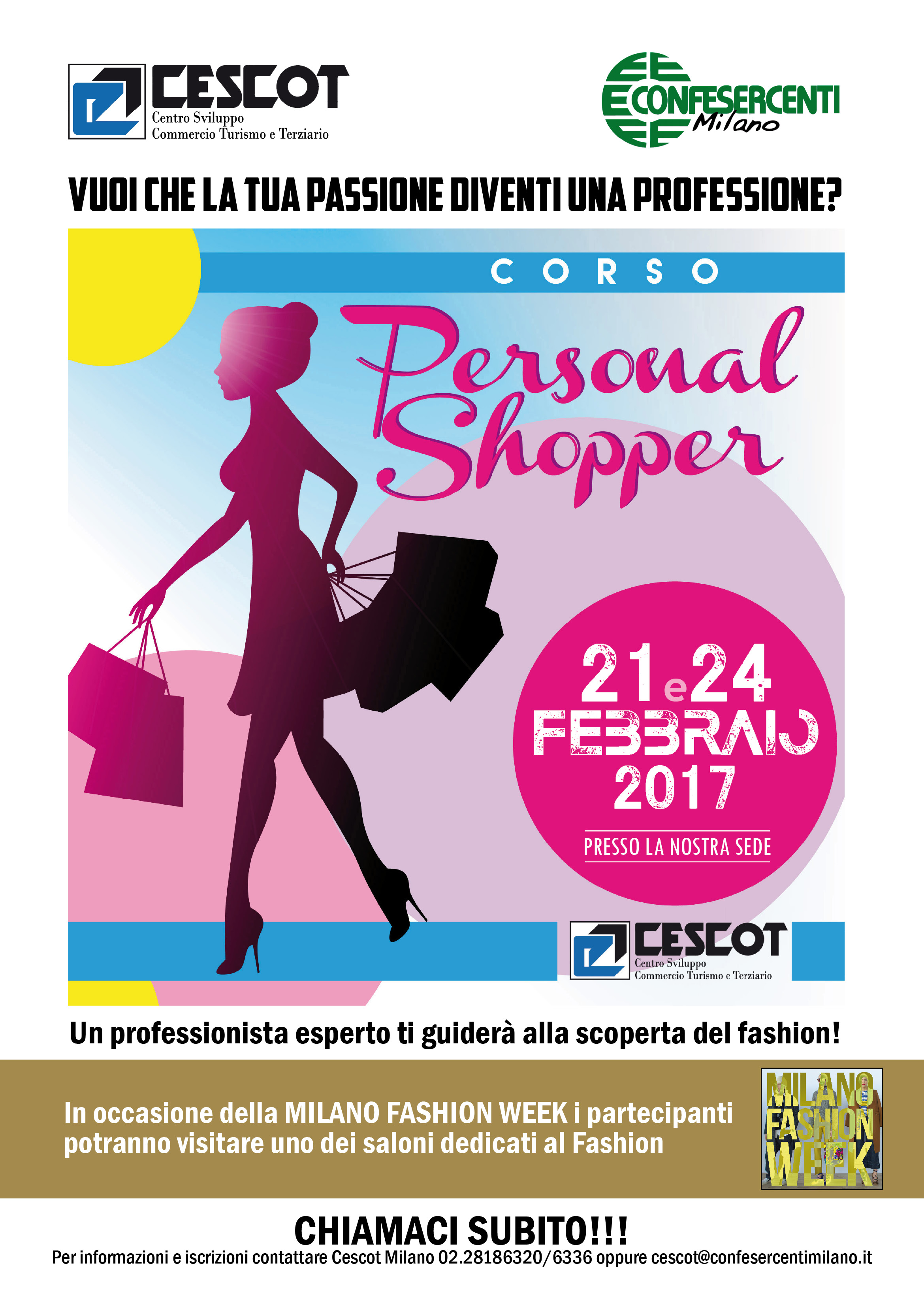 Cescot Milano, diventa Personal Shopper: prossimi corsi 21 e 24 febbraio
